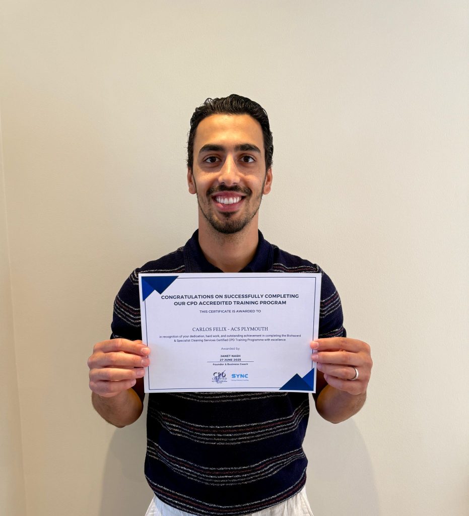 Carlos holding CPD certificate
